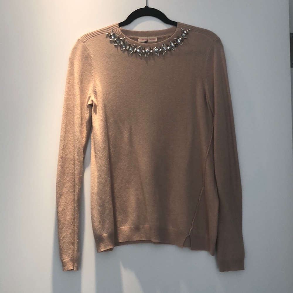 Rebecca Taylor Sweater with Beaded Neckline